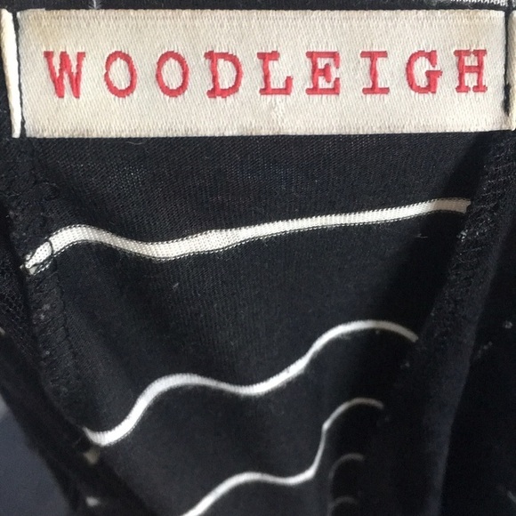 Woodleigh stripe cut out lace insert short sleeve top - Picture 5 of 11